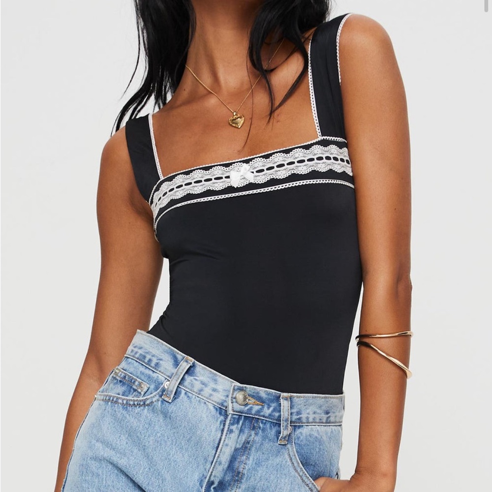 Princess Polly Lace Trim Bodysuit Tank Top